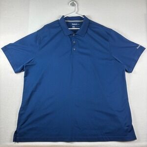 Reebok Golf Mens 3XL Blue Short Sleeve Performance Pique Polo Shirt